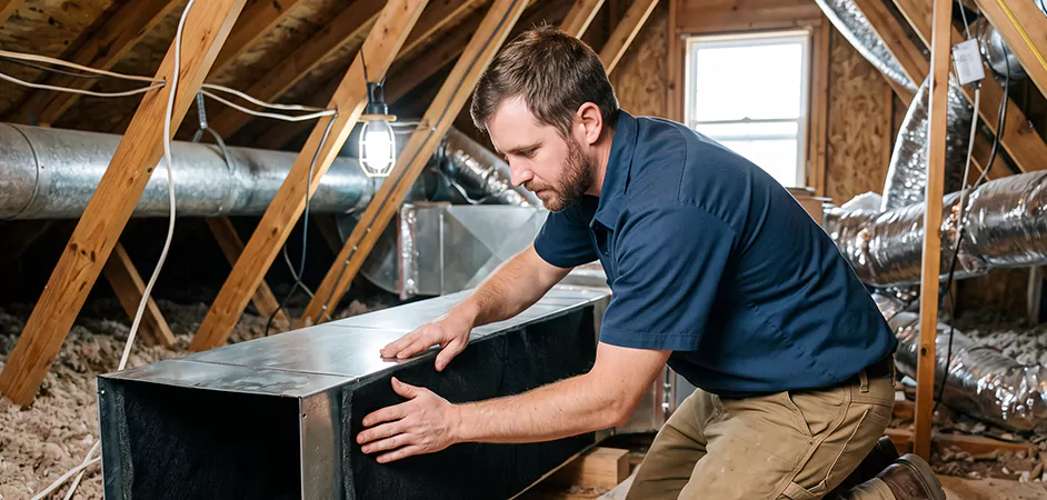 Acoustic Duct Liner Installation in Plano