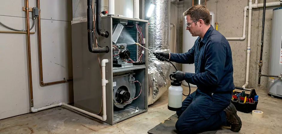 Air Handler Antimicrobial Treatment in Plano
